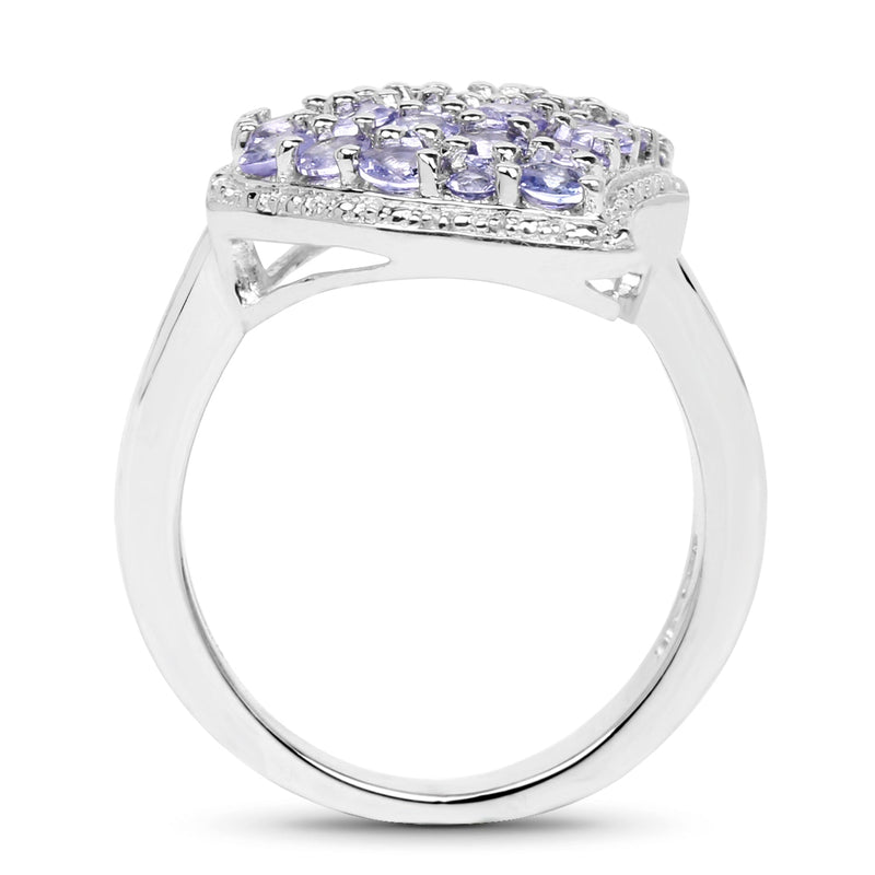 Bids.com 1.63 Carat Genuine Tanzanite .925 Sterling Silver Ring Rings