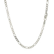 Bids.com 2.6mm 14k White Gold Solid Figaro Chain Necklaces