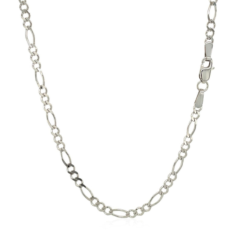 Bids.com 2.6mm 14k White Gold Solid Figaro Chain Necklaces