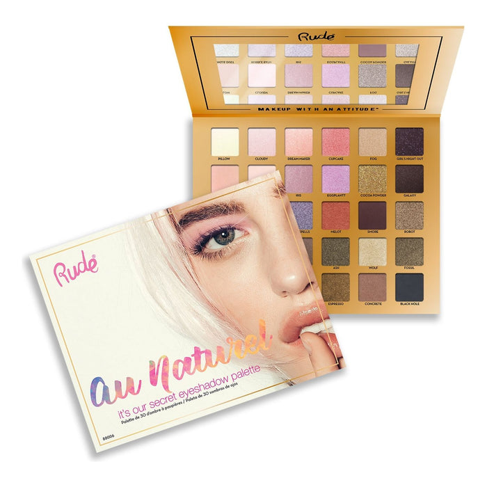 Rude Cosmetics - Rude Cosmetics - Au Naturel 30 Eyeshadow Palette Display Set, 24pcs