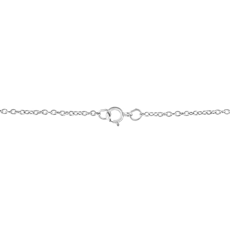 Bids.com .925 Sterling Silver Diamond Accent Virgo Zodiac Key 18" Pendant Necklace (K-L Color, I1-I2 Clarity) Necklaces