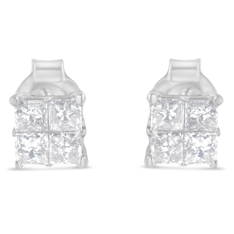 Bids.com 10K White Gold Diamond Stud Earrings (3/4 cttw, H-I Color, SI2-I1 Clarity) Earrings