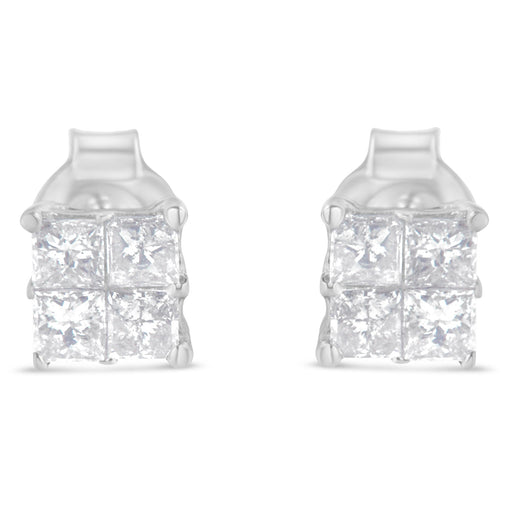 Bids.com 10K White Gold Diamond Stud Earrings (3/4 cttw, H-I Color, SI2-I1 Clarity) Earrings