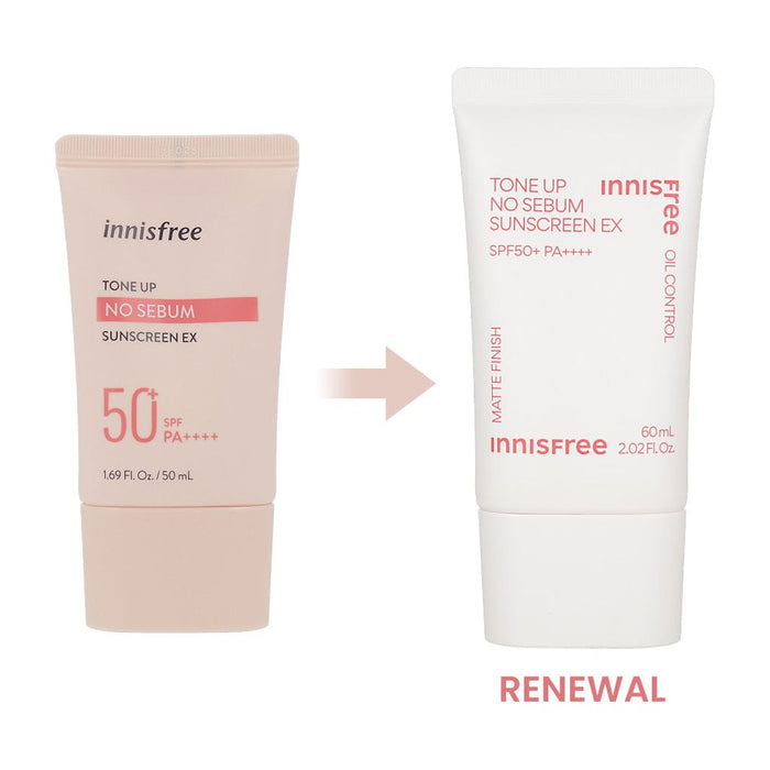 Innisfree Tone Up No Sebum Sunscreen Ex Spf50+ Pa++++ 60Ml