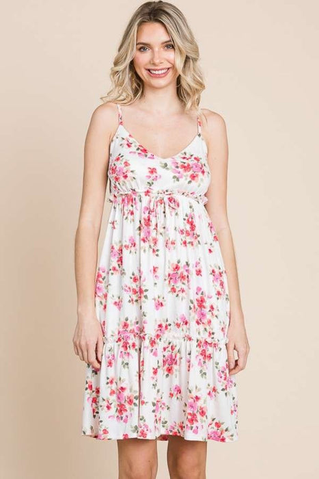 Culture Code Floral Frill Cami Dress