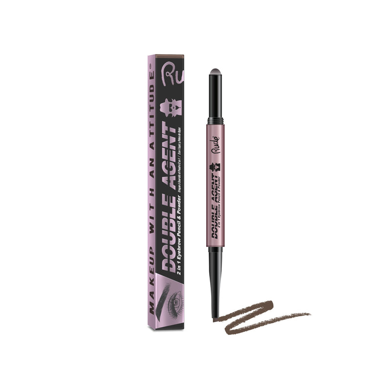 Rude Cosmetics Double Agent 2 in 1 Eyebrow Pencil and Powder Eyebrows
