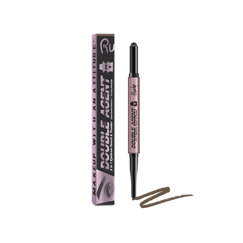 Rude Cosmetics Double Agent 2 in 1 Eyebrow Pencil and Powder Eyebrows
