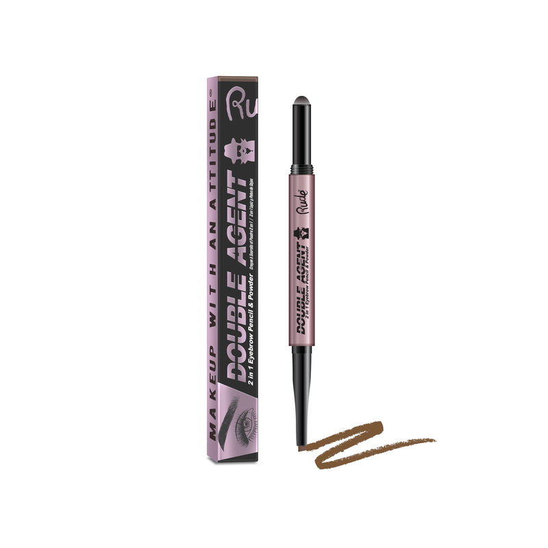 Rude Cosmetics Double Agent 2 in 1 Eyebrow Pencil and Powder Eyebrows