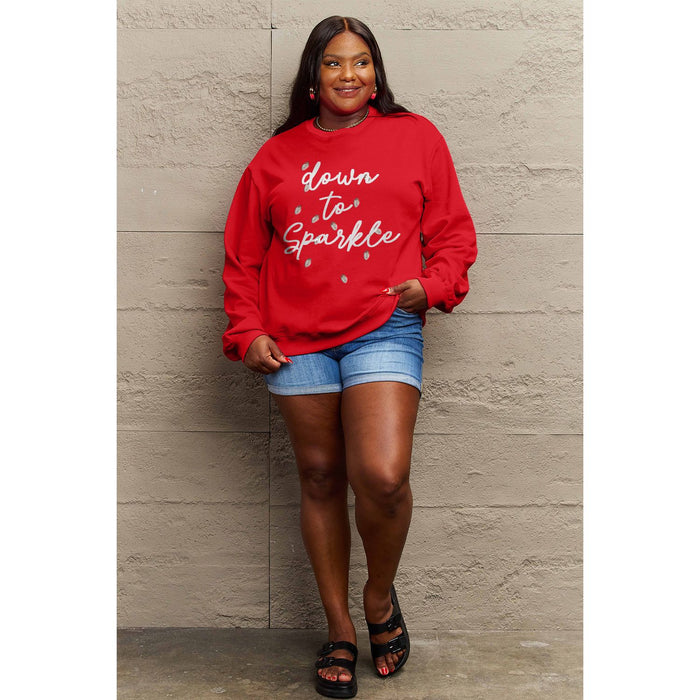 Simply Love Letter Graphic Long Sleeve Sweatshirt