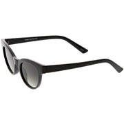 zeroUV Women's Retro Horned Rim Cat Eye Narrow Flat Lens Sunglasses C514 Sunglasses