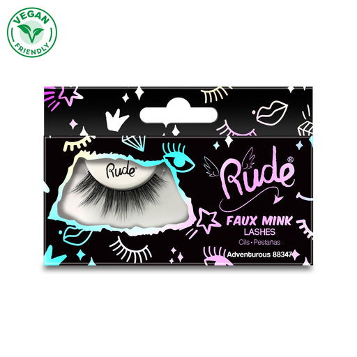 Rude Cosmetics Essential Faux Mink 3D Lashes False Eyelashes Black Enticing,Alluring,Flirtatious,Smitten,Whisper,Thrilling,Adventurous,Exciting,Charmed,Sugar & Spice,Bossy,Flatter Me,Babydoll,Firecracker,Serendipity,Fantasize,Temptress,Vexing,Captivating,Spellbound,Knockout,Glamorous,Delicate,Exquisite,Rare,Scrumptious,H