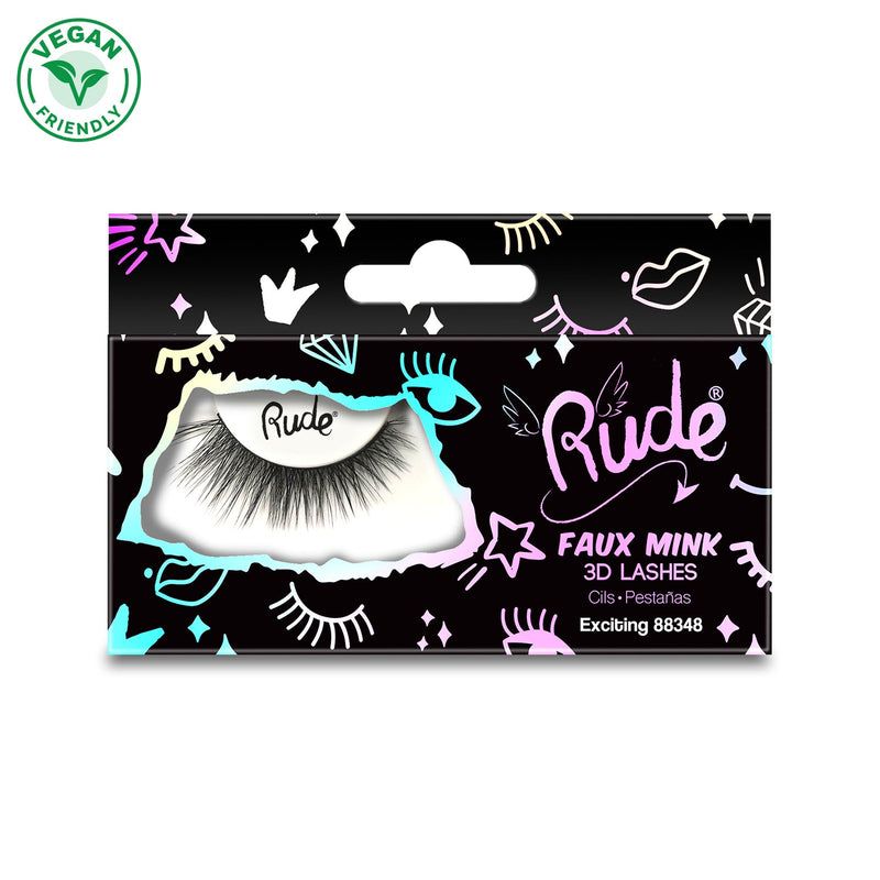Rude Cosmetics Essential Faux Mink 3D Lashes False Eyelashes