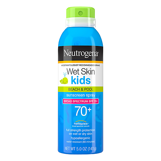 Neutrogena Neutrogena Wet Skin Kids Beach & Pool Sunscreen Broad Spectrum Spf 70+ 5.0 Oz. Aerosol Can Sunscreen White Smoke
