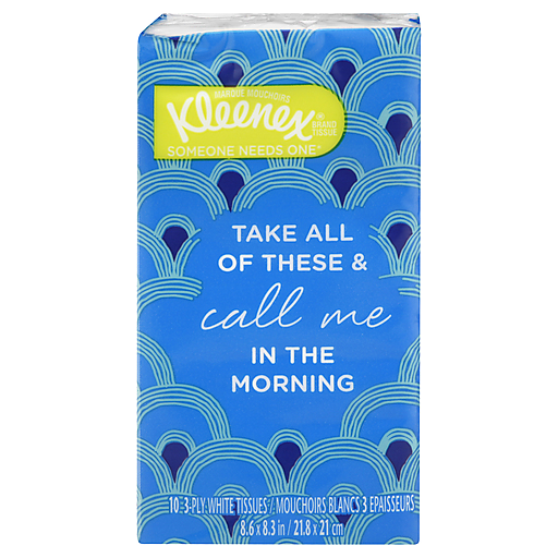 Kleenex Kleenex Tissues, White, Rainfall Blue, 3 Ply Health & Beauty Royal Blue