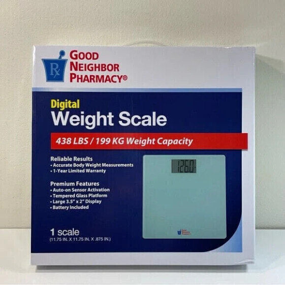 Good Neighbor Good Neighbor Pharmacy Digital Electronic Weight Scale 11.75" X 11.75" Vitamins & Supplements