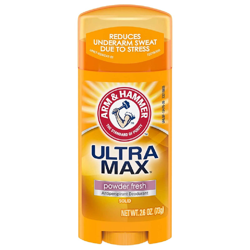 Arm & Hammer Arm & Hammer Ultra Max Antiperspirant Deodorant, Invisible Solid, Powder Fresh 2.6 Oz Deodorant
