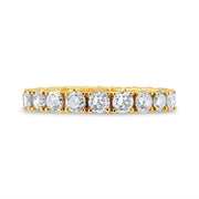 Bids.com 14K Yellow Gold 2.00 Cttw Shared Prong Set Round Cut Diamond Eternity Band (J-K Color, VS1-VS2 Clarity) - Ring Size 6.75 Rings