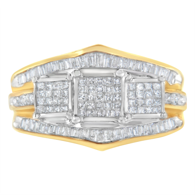 Bids.com 10KT Two-Toned Gold Diamond Ring (1 cttw, H-I Color, SI1-SI2 Clarity) Rings