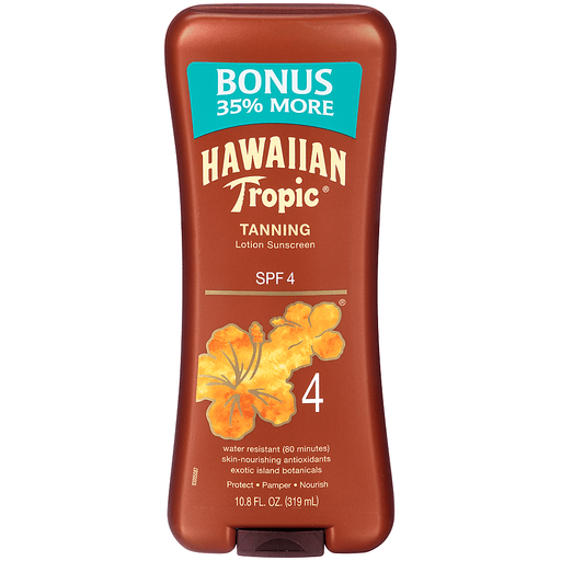 Hawaiian Tropic Hawaiian Tropic Tanning Lotion Sunscreen SPF 4 10.8 Fl. Oz. Bottle Lotion & Moisturizer Sienna