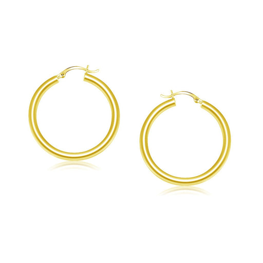 Bids.com 14k Yellow Gold Polished Hoop Earrings (25 mm) Earrings
