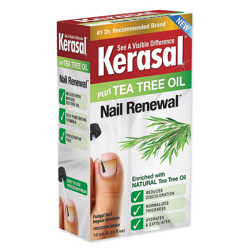 Kerasal Kerasal Fungal Nail Renewal, Repair Solution With Tea Tree Oil For Discolored And Damaged Nails, 0.33 Fl Oz Nails White Smoke