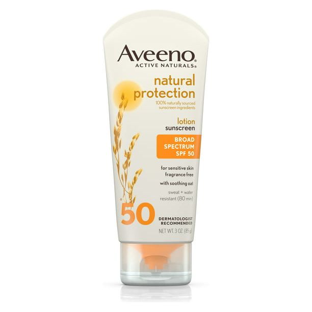 Aveeno Natural Protection Oil-Free Sunscreen Lotion SPF 50, 3 oz
