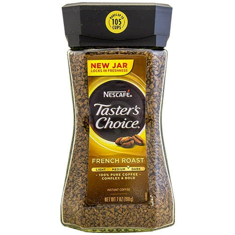 Nescafe Nescafe Tasters Choice French Roast Instant Coffee, New Jar, 7 Oz Canister Coffee White Smoke