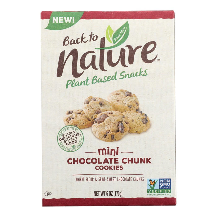 Back To Nature (Pack of 6) Mini Chocolate Chunk Cookies - 6 Oz