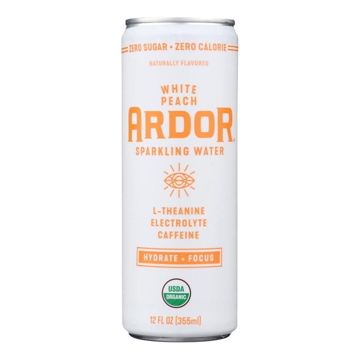 Ardor Sparkling Water - Spk Water Wht Peach Enrg (Pack of 12-12 Fl Oz)