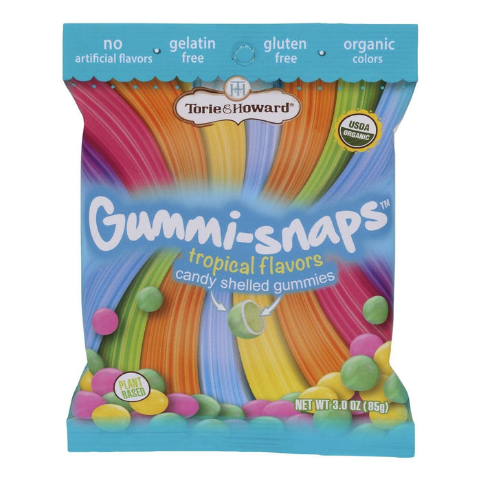 Torie & Howard - Gummi Snaps Tropical (Pack of 12 3-oz Bags)