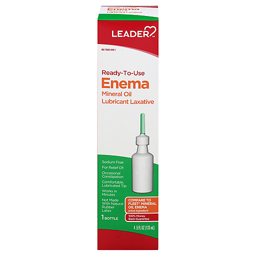 Leader Leader Enema, Mineral Oil, Ready To Use Medicine Cabinets