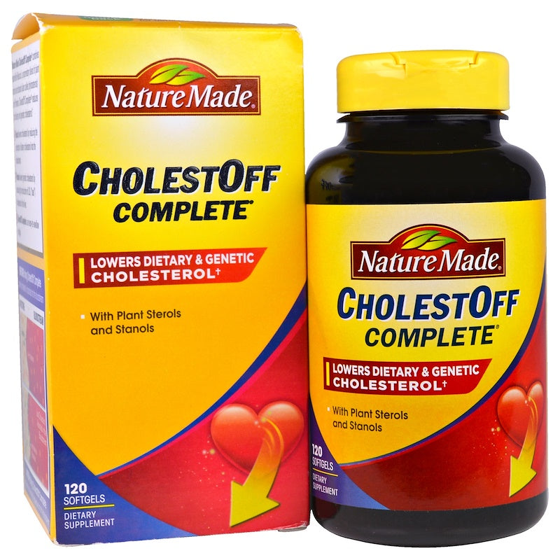 Nature Made Nature Made CholestOff Complete, Dietary Supplement For Heart Health Support, 120 Softgels, 20 Day Supply Vitamins & Supplements White Smoke