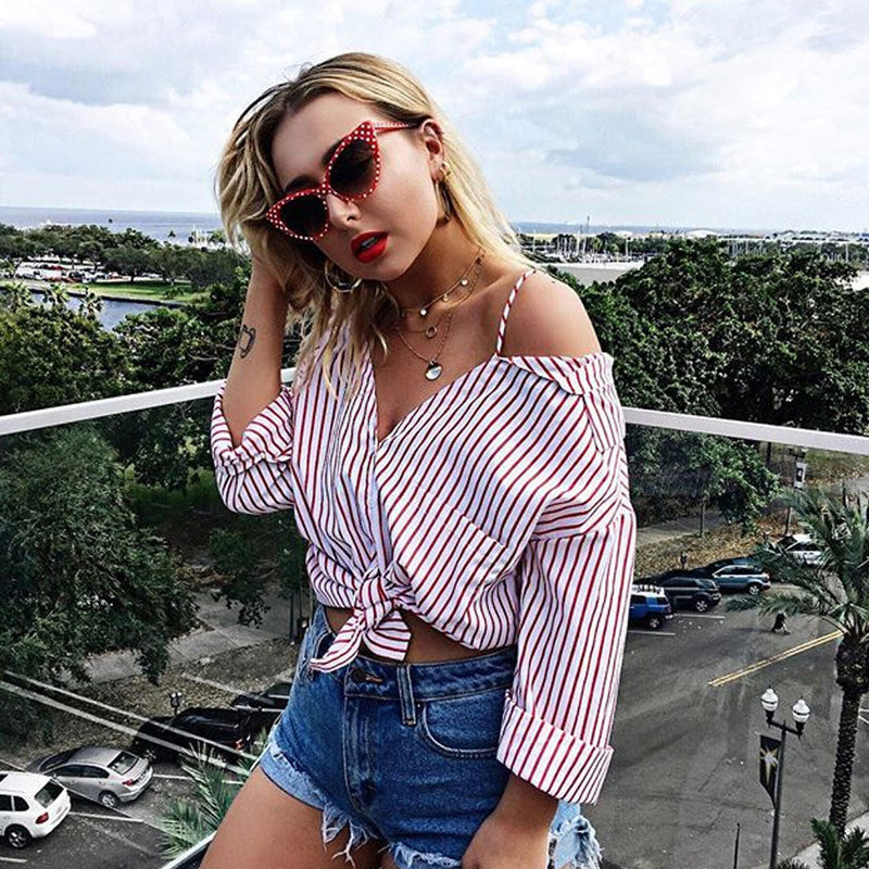 zeroUV Retro 1950's Polka Dot Cat Eye Fashion Sunglasses 8498 Sunglasses