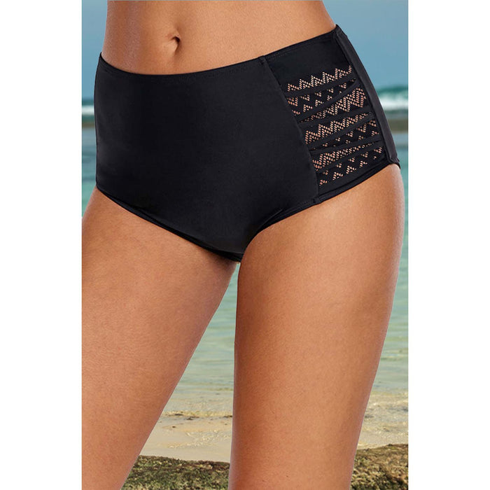 Plus Size Lace Detail Low Waist Swim Brief