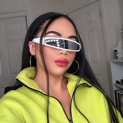 zeroUV Retro Futuristic 1980's Disco Wrap Around Space Sunglasses 8964 Sunglasses