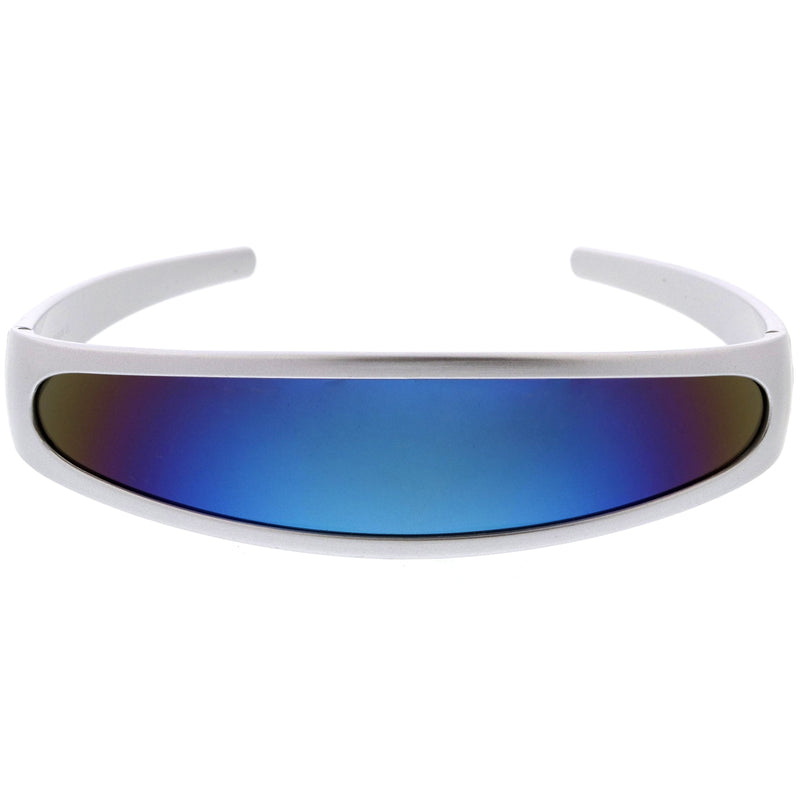 zeroUV Retro Futuristic 1980's Disco Wrap Around Space Sunglasses 8964 Sunglasses