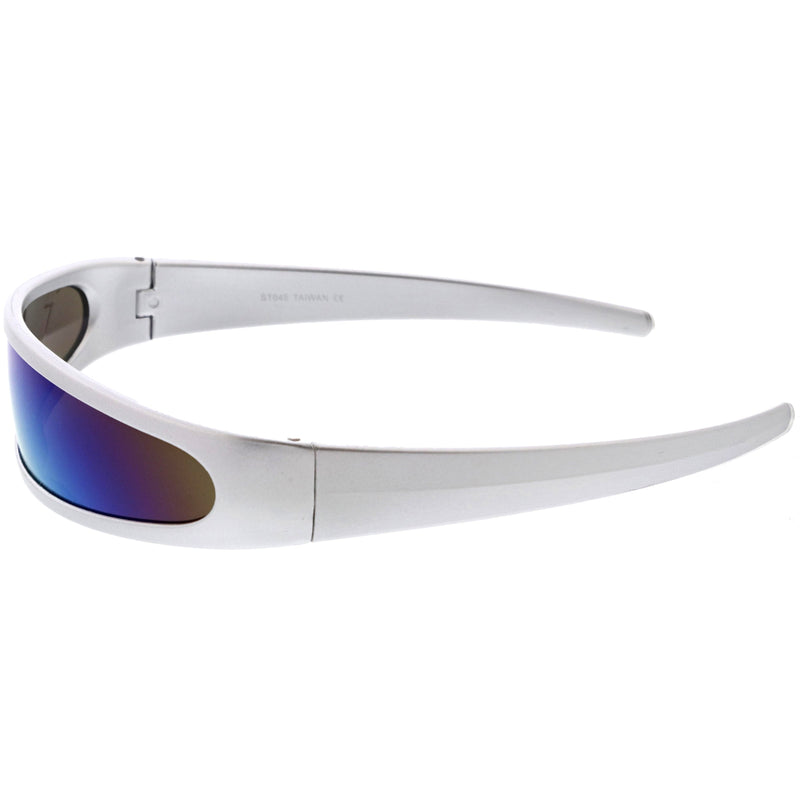 zeroUV Retro Futuristic 1980's Disco Wrap Around Space Sunglasses 8964 Sunglasses