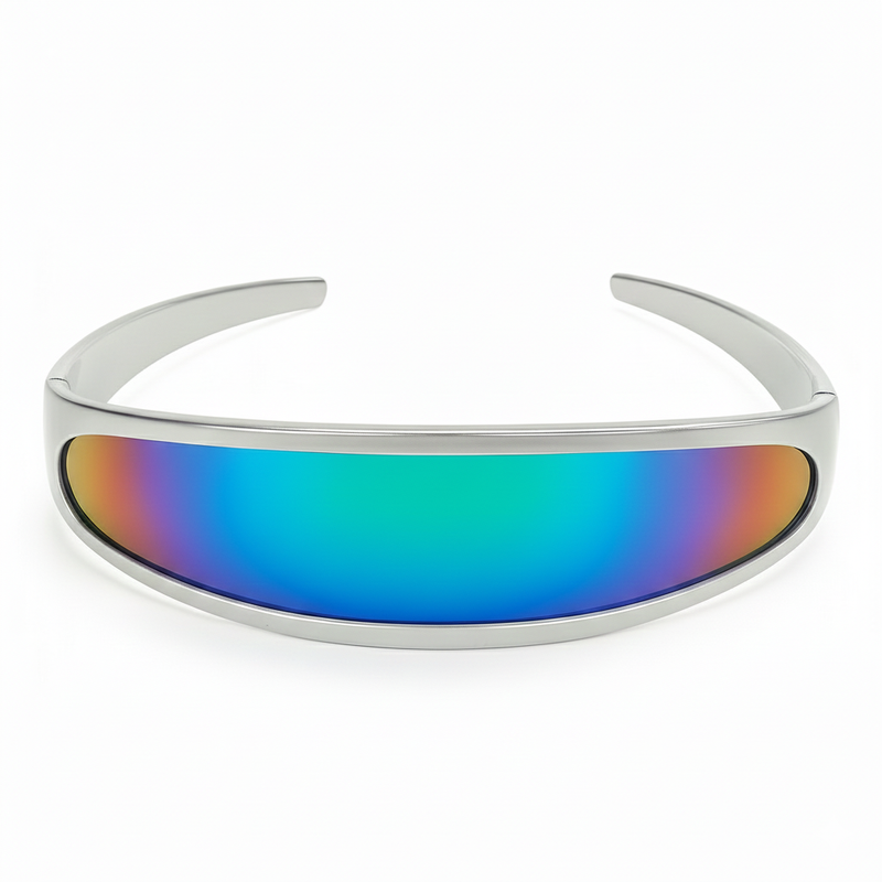 zeroUV Retro Futuristic 1980's Disco Wrap Around Space Sunglasses 8964 Sunglasses