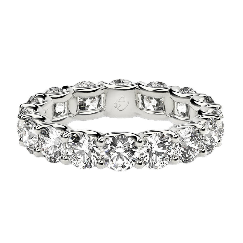 Bids.com Round Cut Lab Grown Diamond Eternity Ring in 14k White Gold (4 cttw FG/VS2) Rings