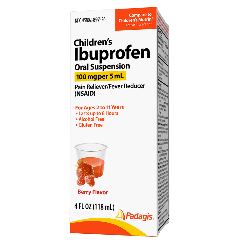 Padagis Padagis Children's Ibuprofen Oral Suspension, 100 mg/5 mL (50 x 5 mL Unit Doses) Medicine & Drugs