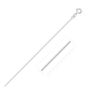 Bids.com 14k White Gold Diamond Cut Round Wheat Chain 0.6mm Necklaces