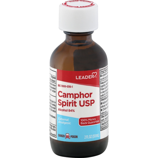 Leader Leader Camphor Spirit 10% External Analgesic Liquid – 2 oz Medicine & Drugs