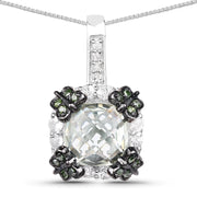 Bids.com 2.72 Carat Genuine Multi Stones .925 Sterling Silver Pendant Pendants