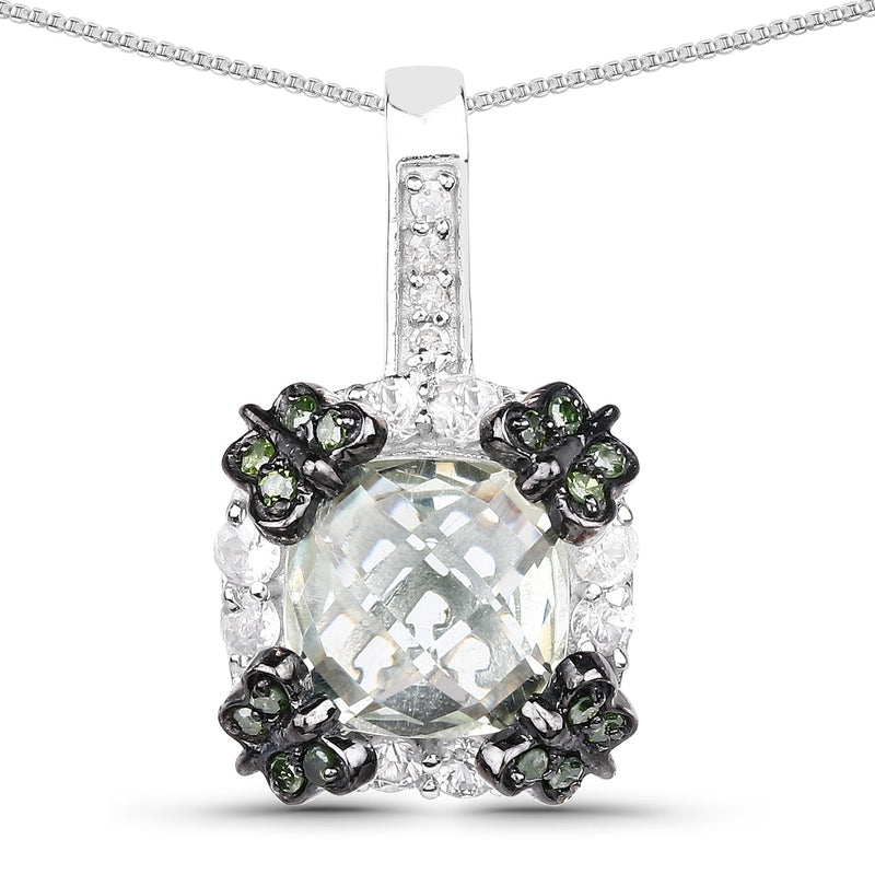 Bids.com 2.72 Carat Genuine Multi Stones .925 Sterling Silver Pendant Pendants