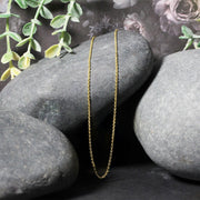 Bids.com 14k Yellow Gold Diamond Cut Cable Link Chain 1.1mm Necklaces