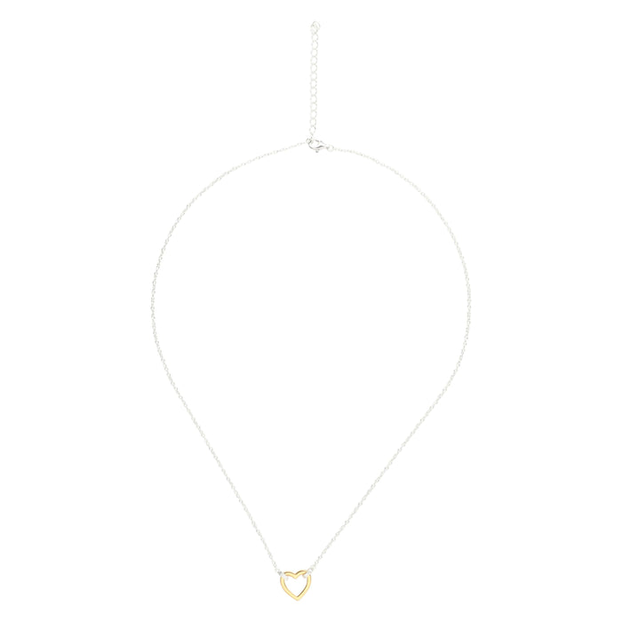 18K Gold Plated Heart Pendant Necklace