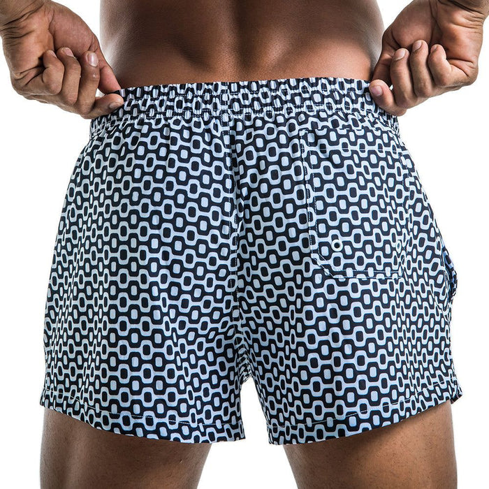 Ca-Rio-Ca Sunga Co. - Ca-Rio-Ca Volley Blue Mini Pavement Shorts - Men'S Swim Trunks  - Clearance / Final Sales