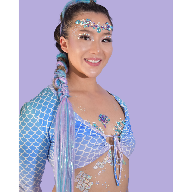 Lunautics Siren Song - Holographic Mermaid Temporary Tattoo Temporary Tattoo