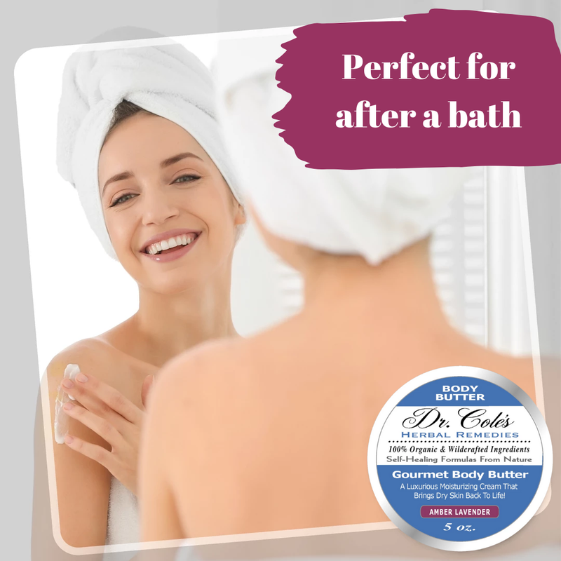 COLEHERBALS 34 - Dr. Cole's Gourmet Body Butter - AMBER LAVENDER Herbal