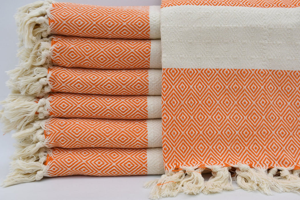 VENICE ORANGE TURKISH TOWEL